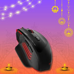 ZEBRONICS Zeb-Groza - Premium USB Gaming Mouse with 7 Buttons, 3200 DPI High Resolution Gaming Sensor, Adjustable Weights